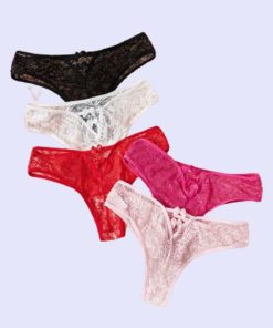 5 Pack Floral Lace Panty Set – Soldes -50%