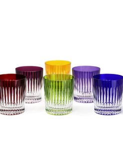 6 gobelets cristal couleur timeless