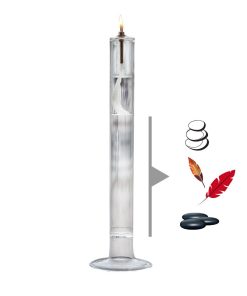 Lampe à huile cierge verre