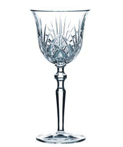Set 6 Red wine crystal glasses palais