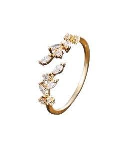 Bague cascade lumineuse cristaux