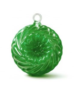 Boule de noël en cristal kouglof verte 2019