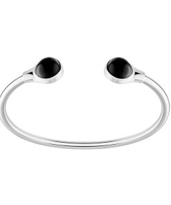 Flexible black cabochon bracelet lalique
