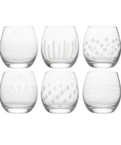 6 gobelets ronds cristal ametysta
