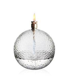 Lampe huile sphère martelé