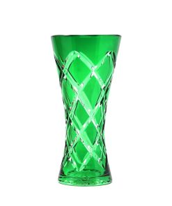 Vase doublé couleur vert cristal de paris